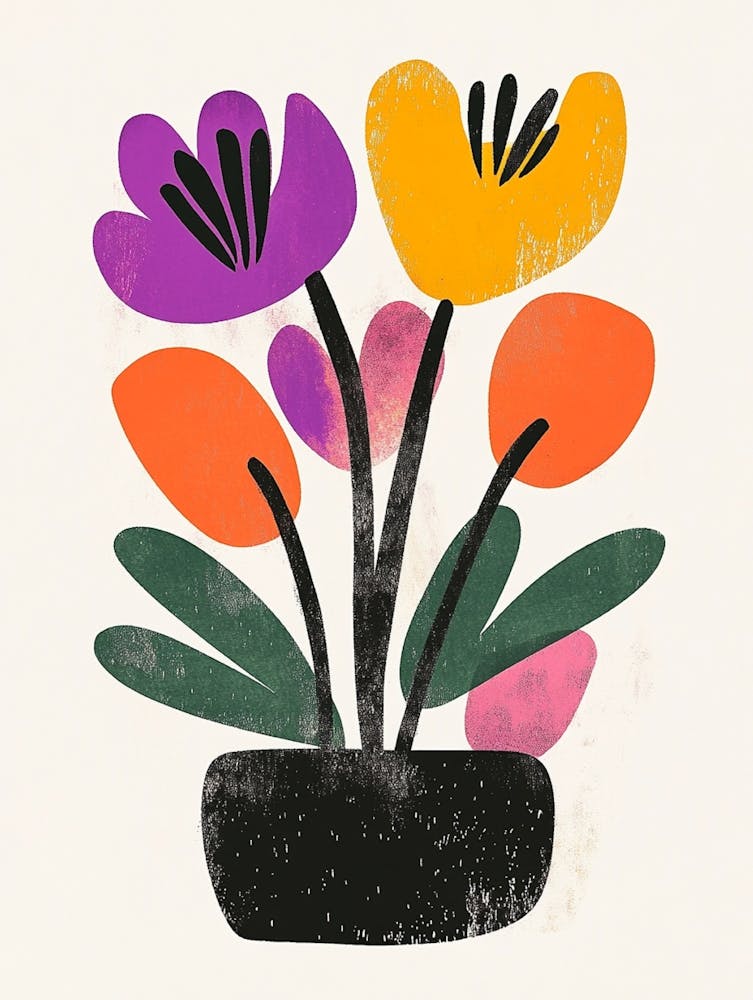 Tulpen in einem Topf