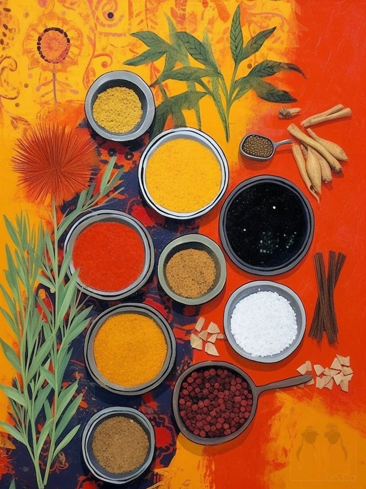 Cuisine Africaine Illustration Inspirée de Matisse 11