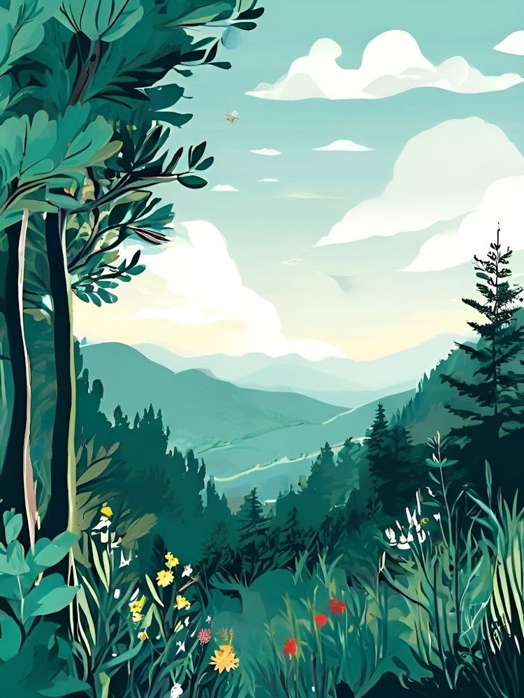 Landscape In The Mountains