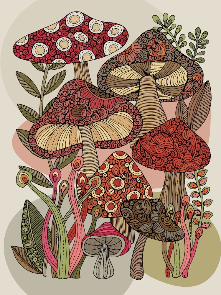 Doodle Mushrooms