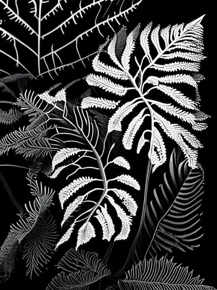 Delta Maidenhair Fern Linocut
