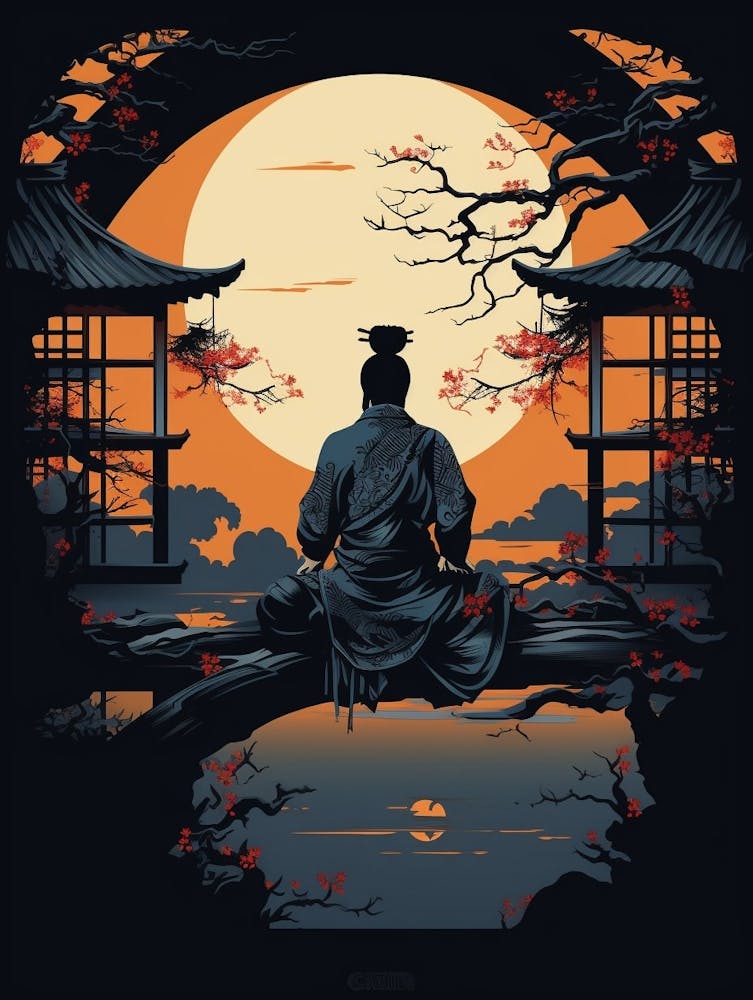 Japanese Samurai Illustration 1