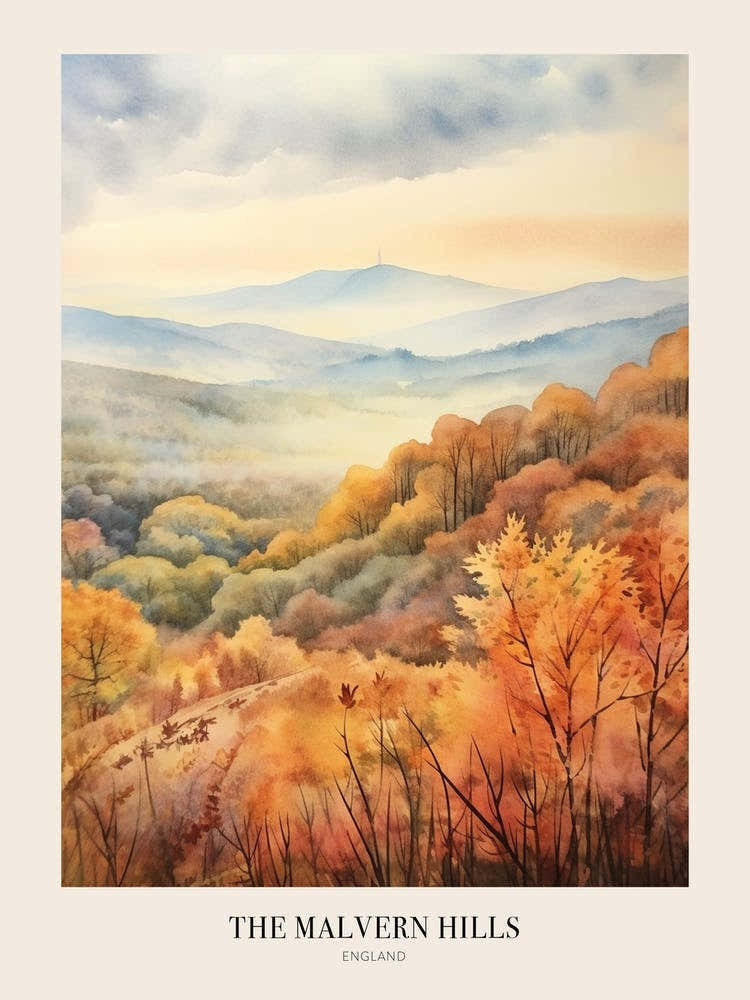 The Malvern Hills England 2 Uk Trail Poster