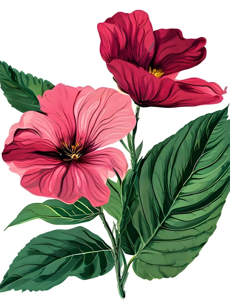 Hibiscus Flower Vector Illustration