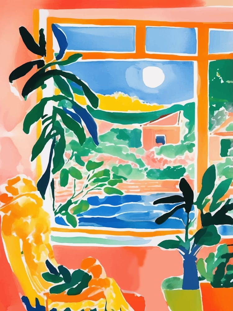 Window with plants and a great view