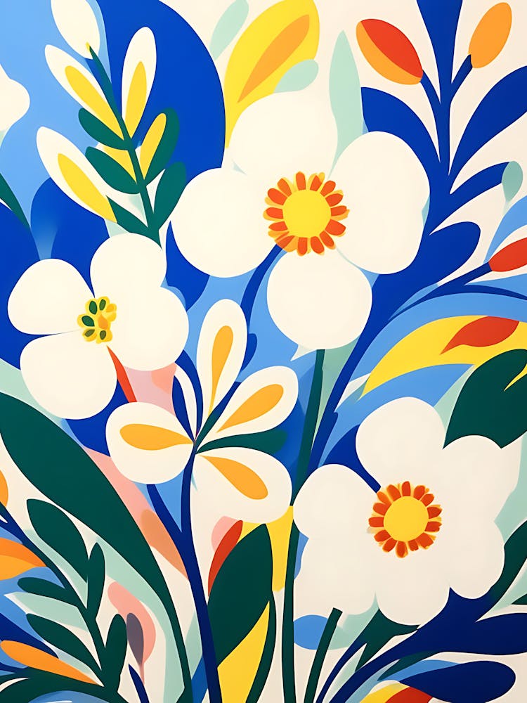 Orientteppich Viele Blumen Im Stil Von Matisse