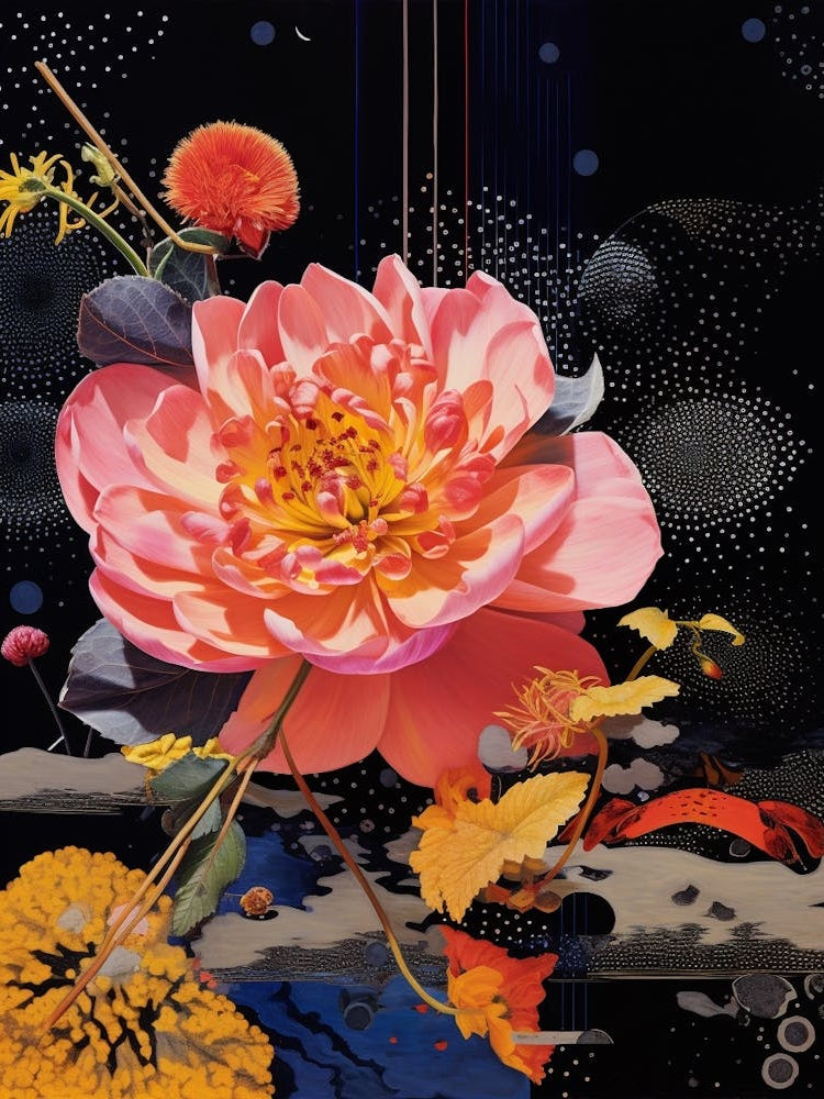 Surreal Florals Veronica Flower 4 Flower Painting