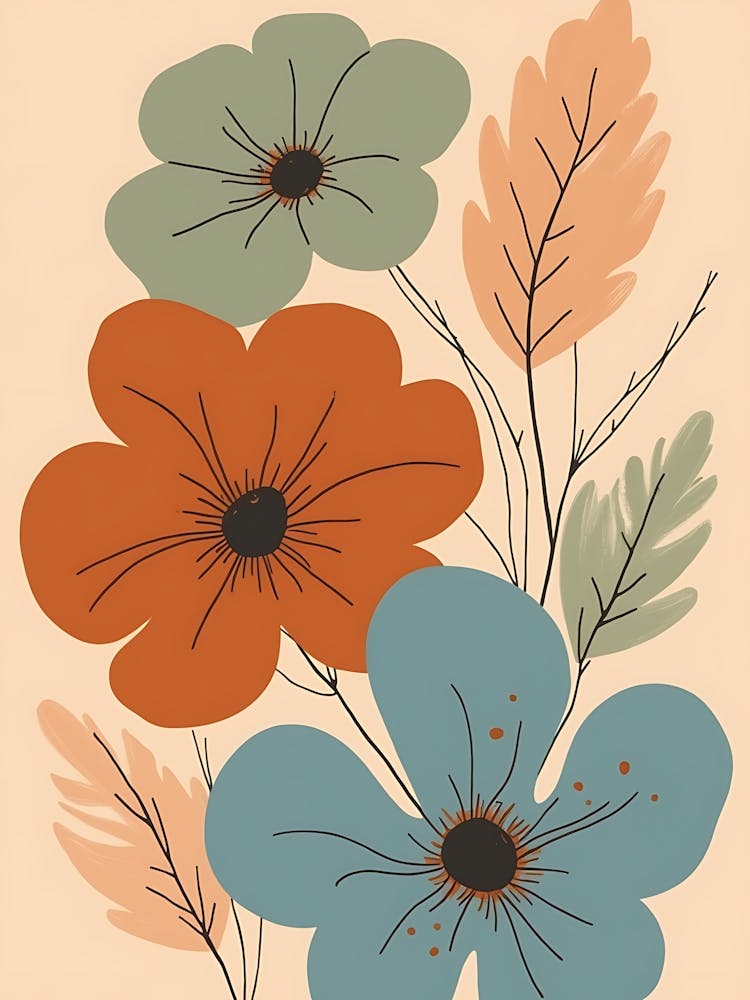 Scandinavian Minimalist Flowers | Simple & Elegant Botanical Line Art
