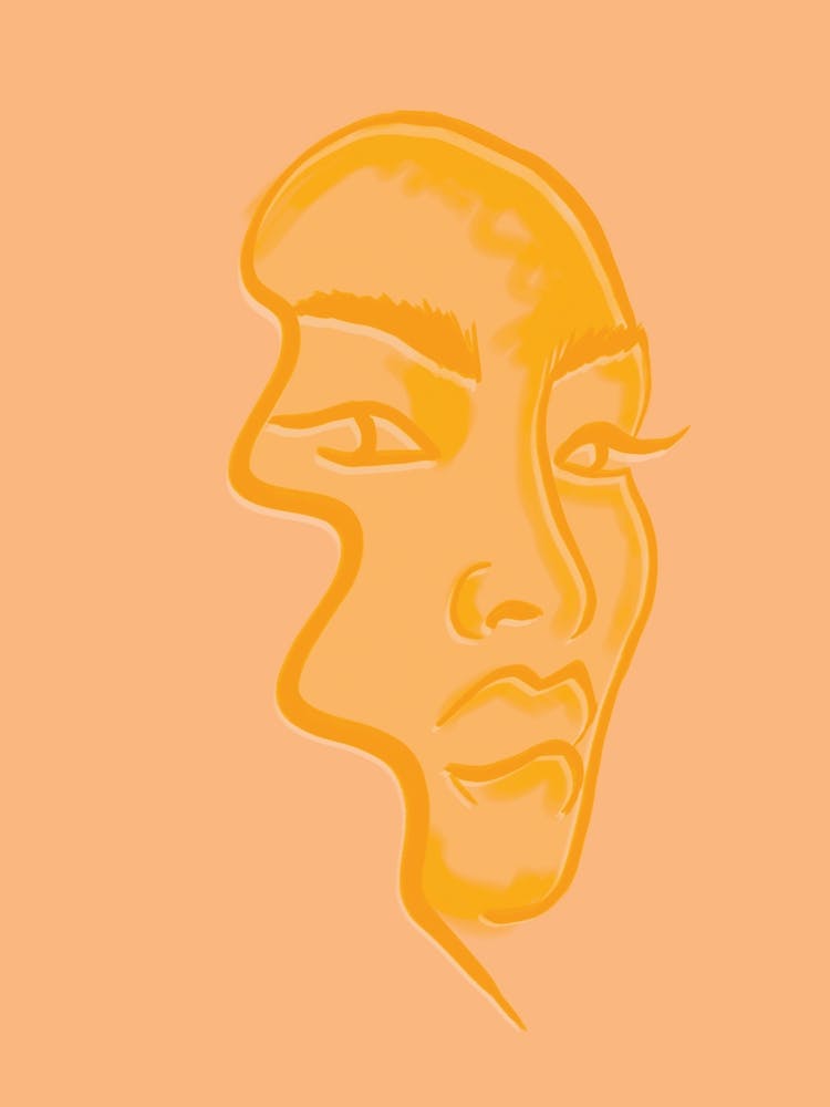 Orange Femme Portrait