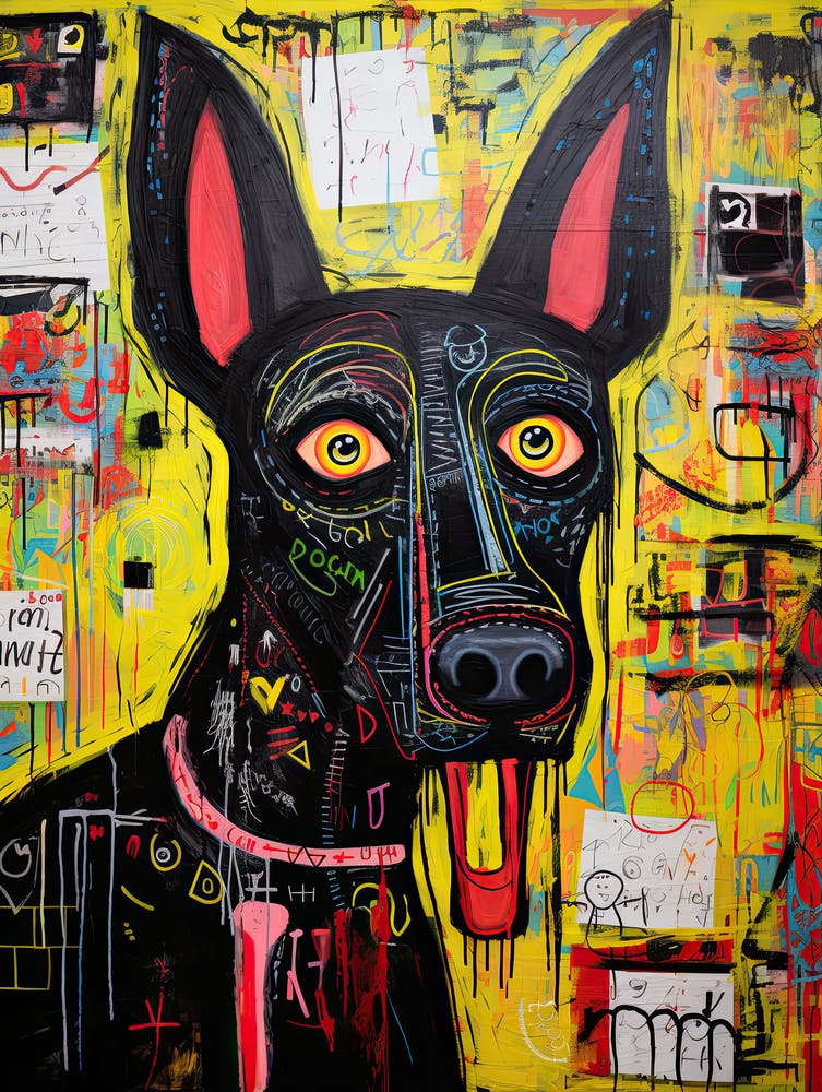 Doberman 23 Basquiat Style