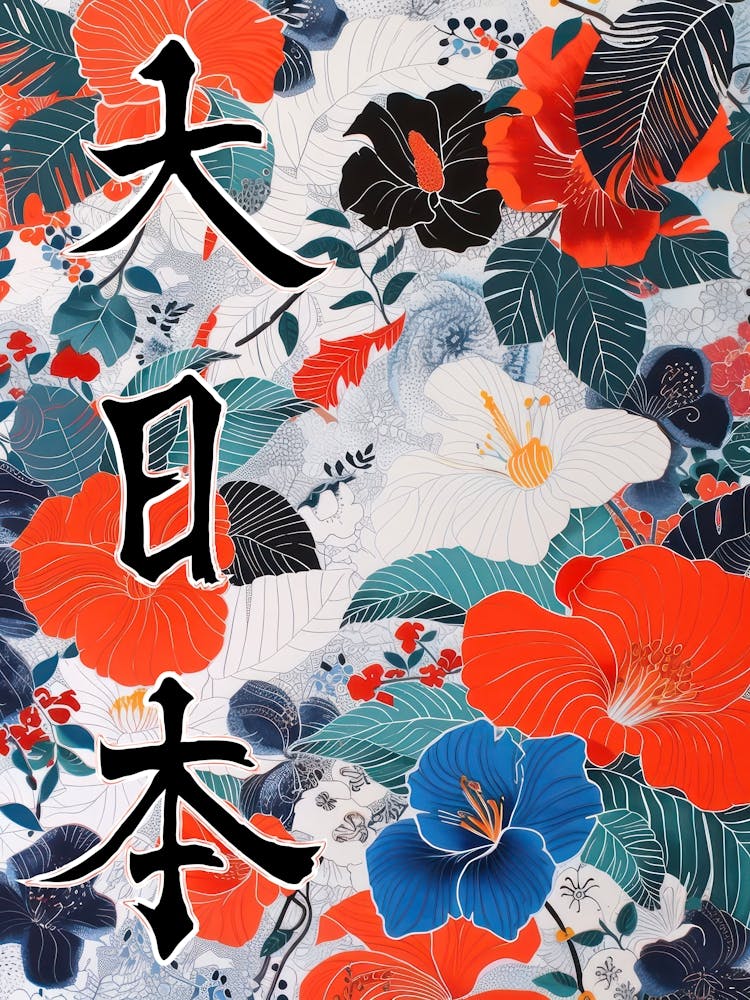 Great Japan Hokusai Poster Japanese Flowers 21