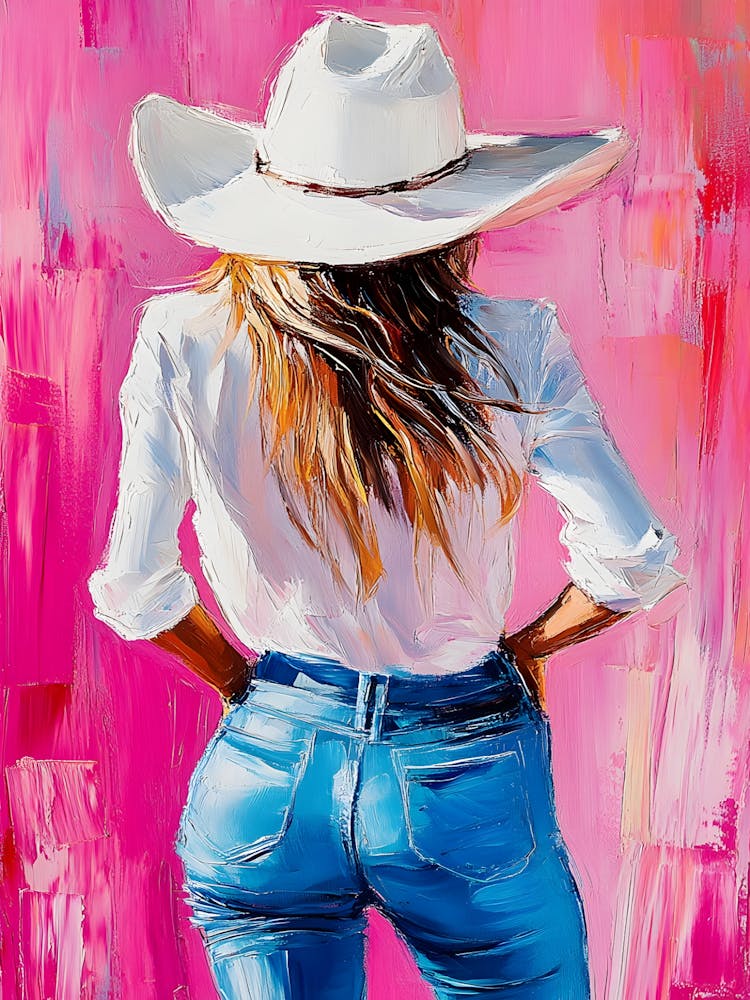 Cowgirl en Jean Bleu