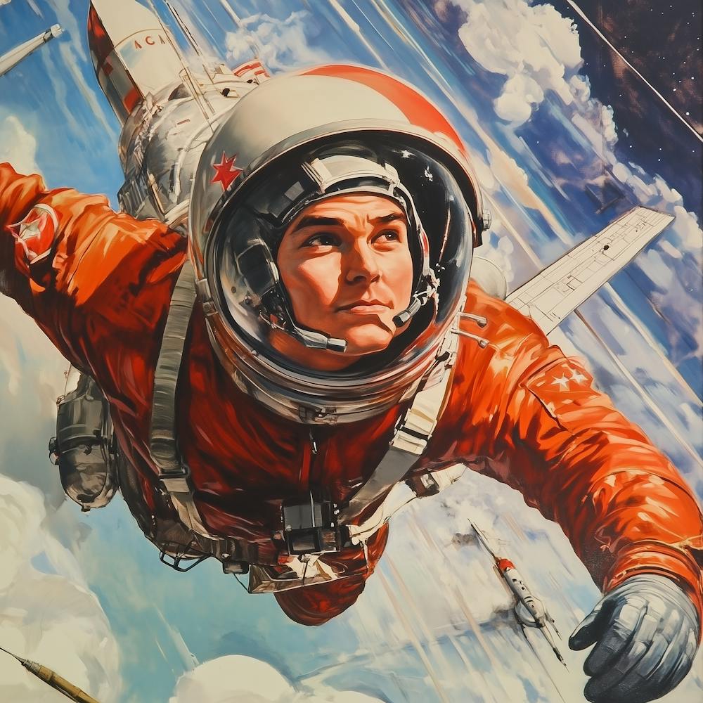 Kosmonaut im Weltraum