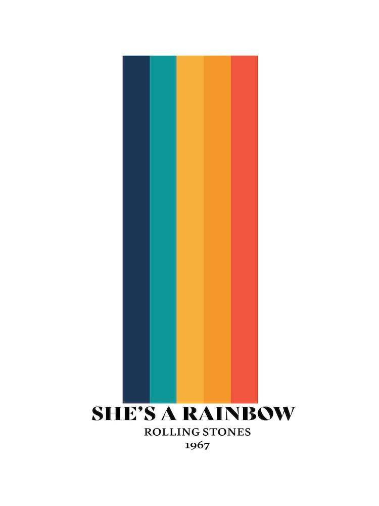 She's A Rainbow Rolling Stones Inspired Retro
