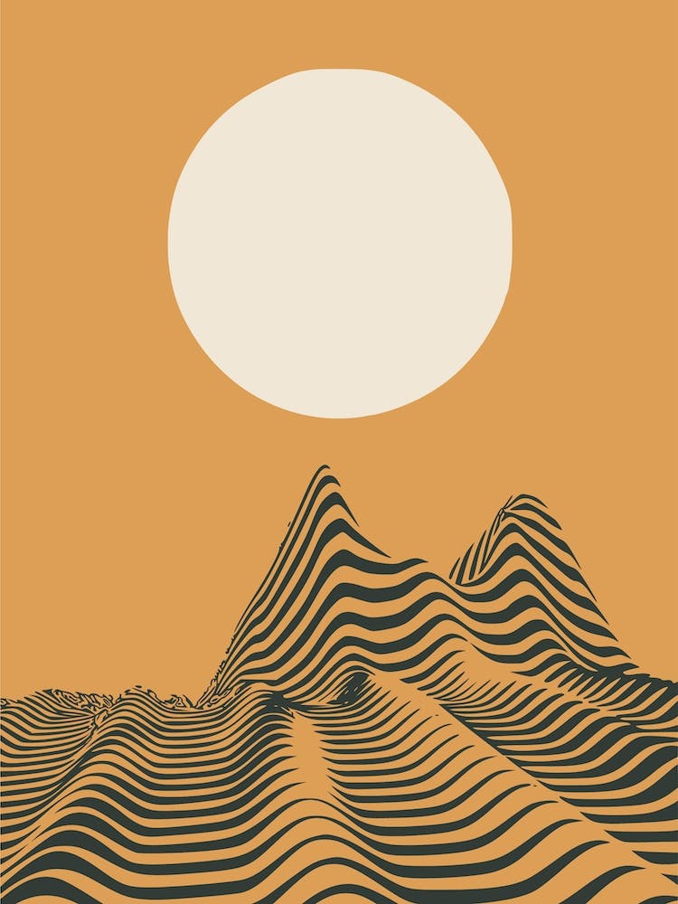 Desert Sand Wave And Sun