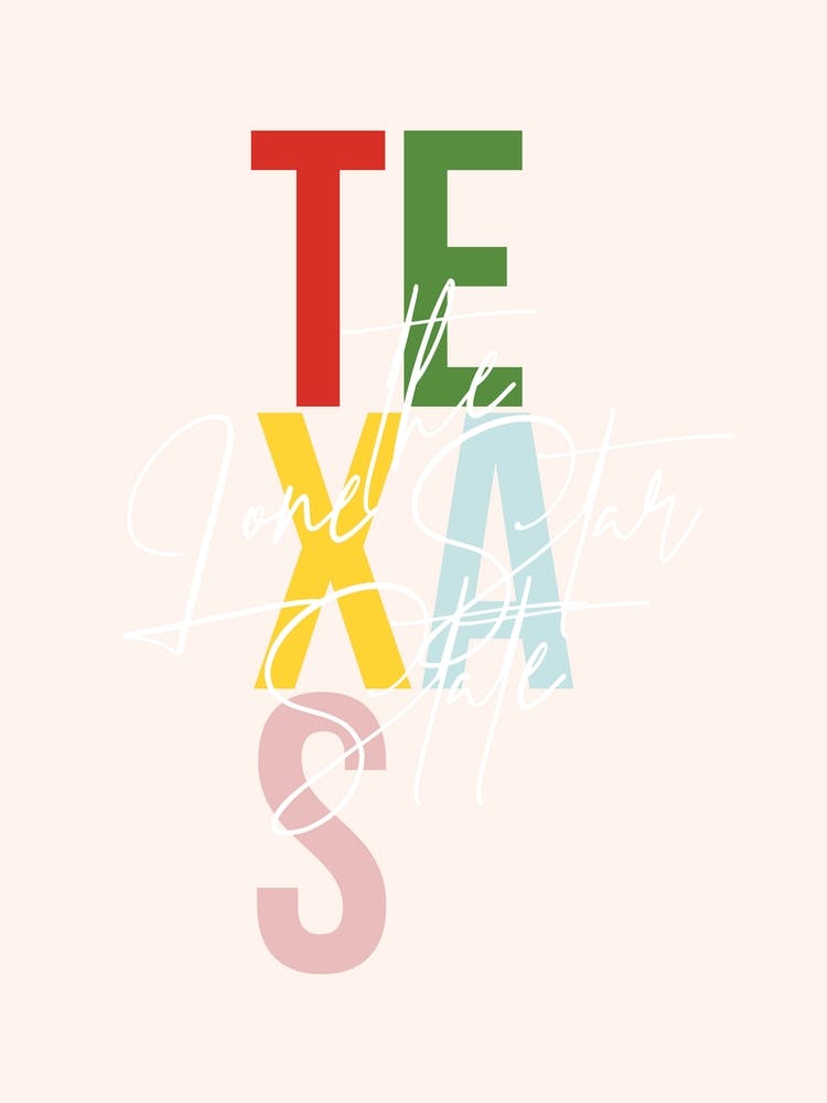 Texas The Lone Star State Color
