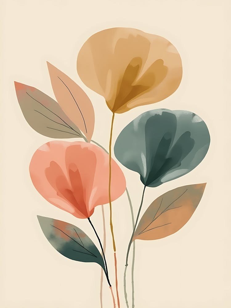 Muted Tones Floral Composition