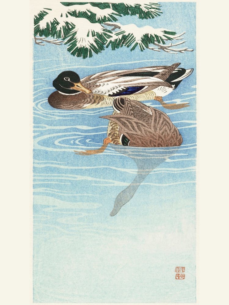 Entenpaar im Wasser (1925 1936), Ohara Koson