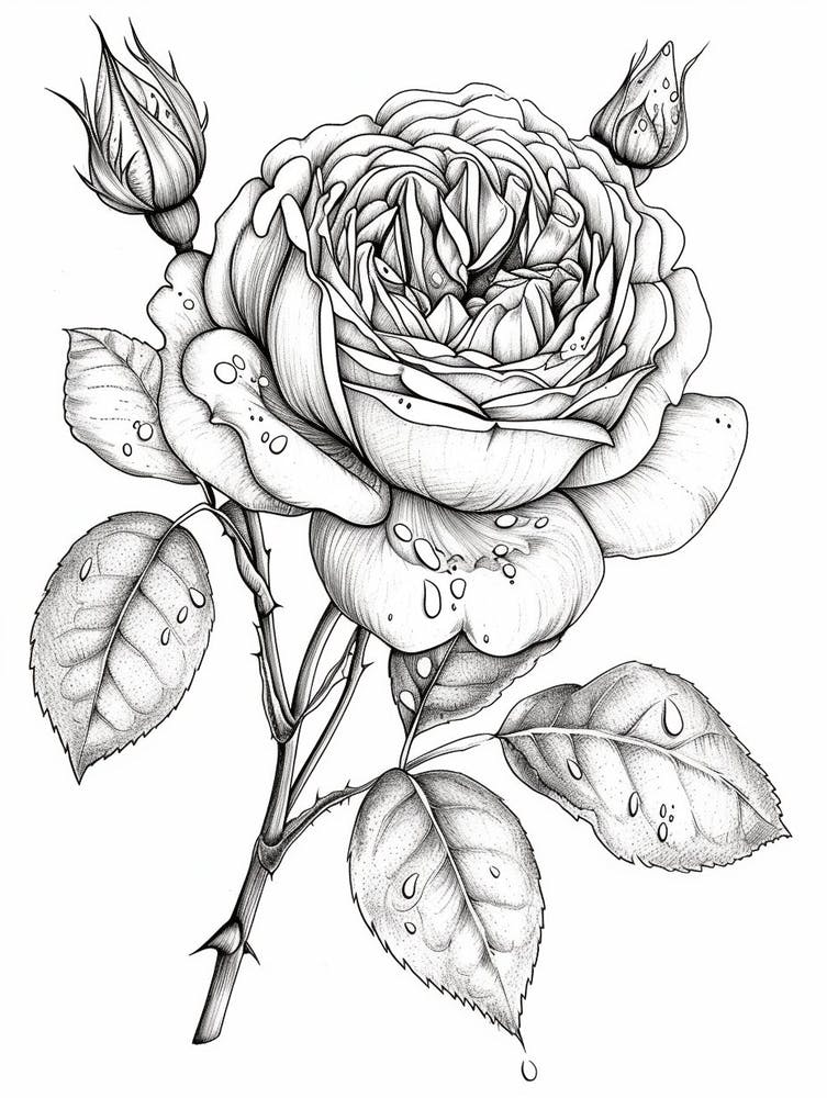 Roses Sketch 48