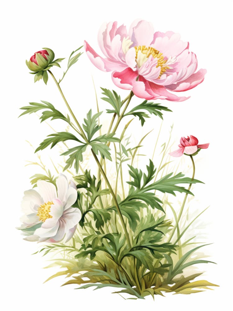 Peony Wildflower In Grassland (1)