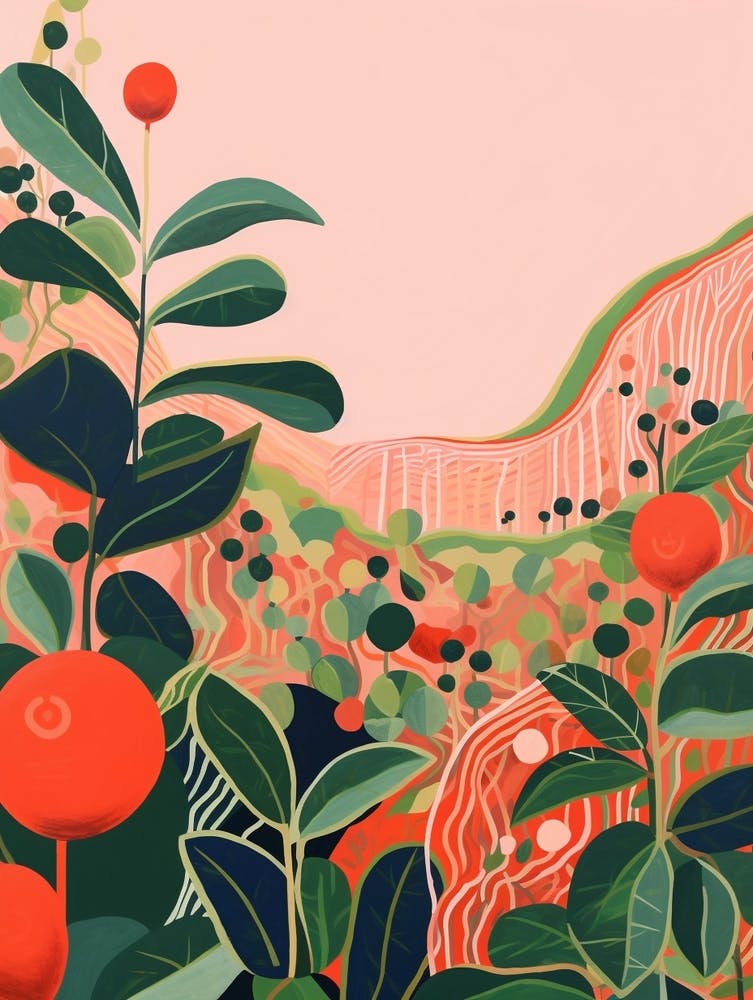Peinture de Plante Boho Hoya Carnosa Plante 3