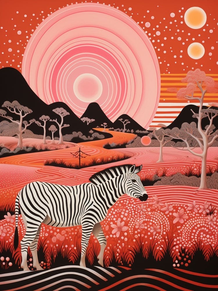 Pattern Zebra In The Wild With The Sun 2