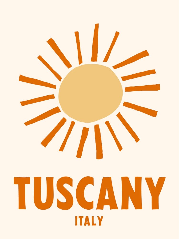 Tuscany, Italy, Graphic Style Poster 5