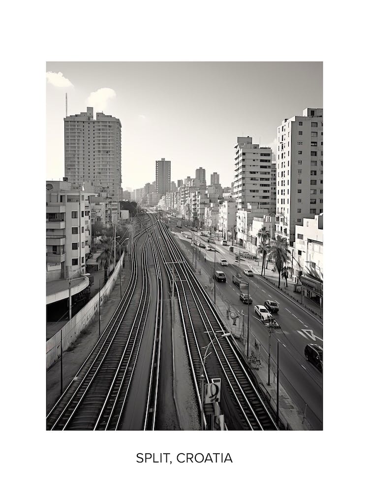 Poster Of Tel Aviv, Israel, Photography In Black And White 7
