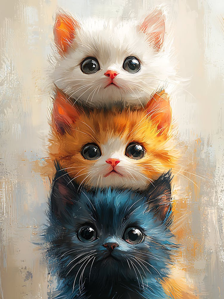 Cute Cats Stacked Together 7