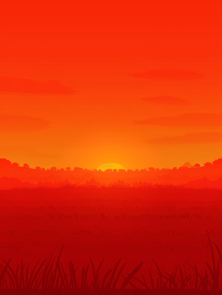 Sunset In The Grass