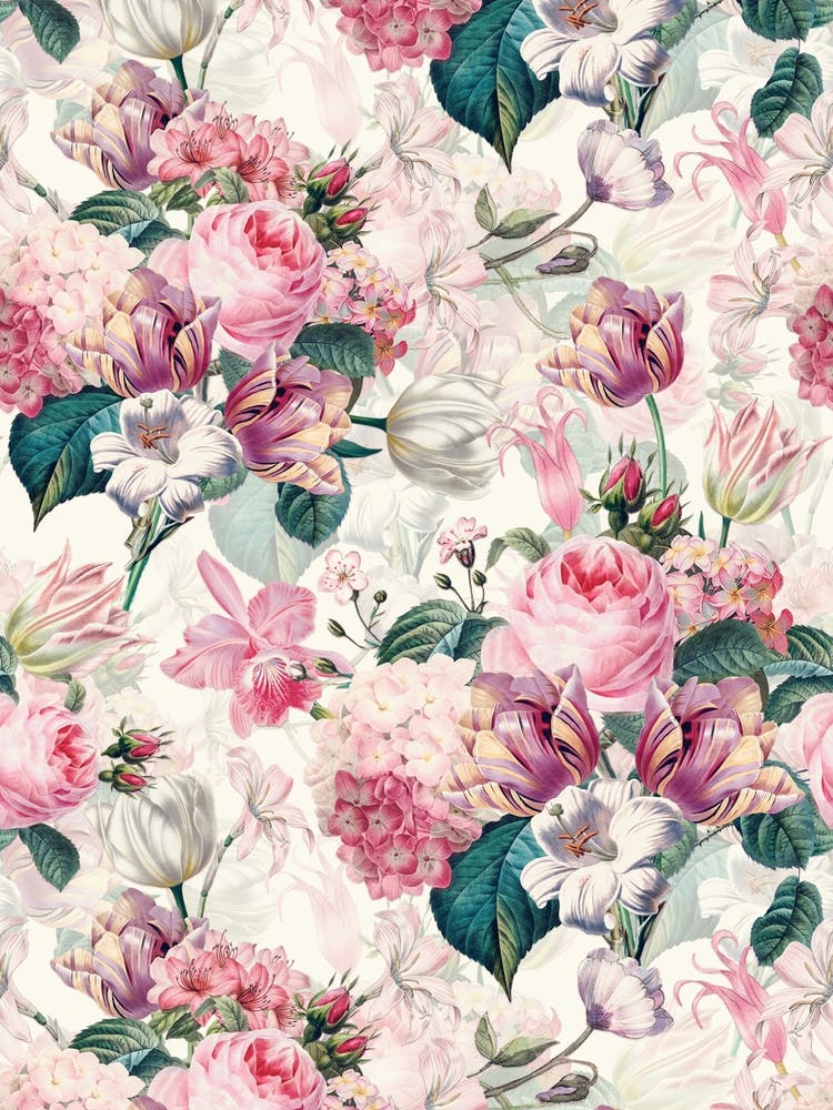 Antique Roses And Tulips