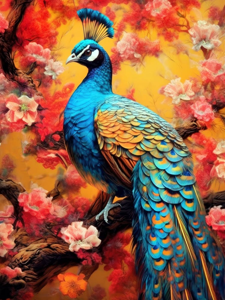 Peacock Painting bird animal