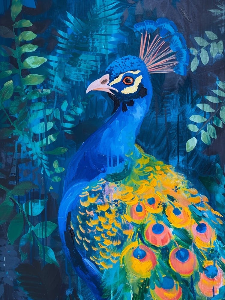 Peinture de motif paon 1