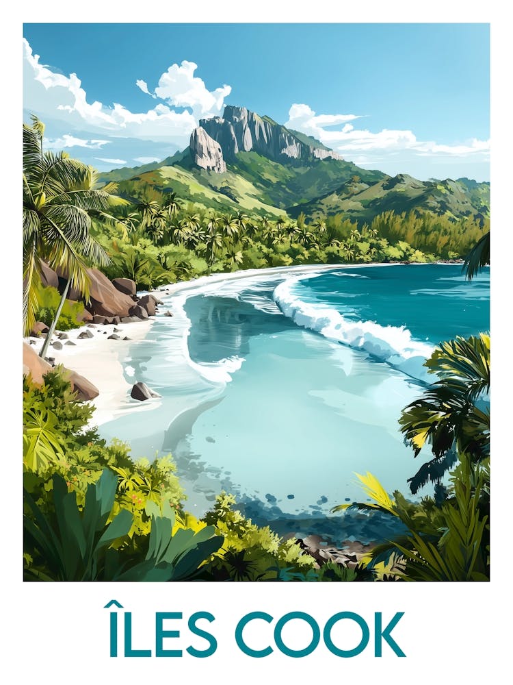 Affiche de voyage Îles Cook 1
