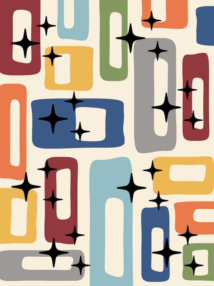 Retro Mid Mod Abstraction 1