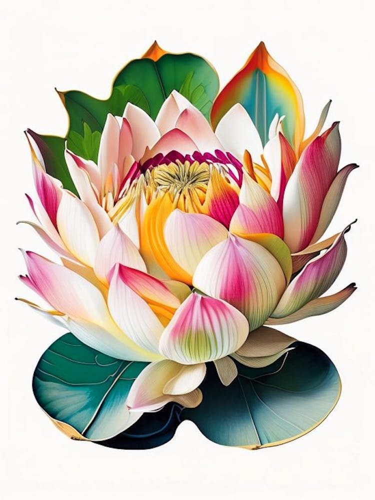 Giant Lotus Decoupage 3