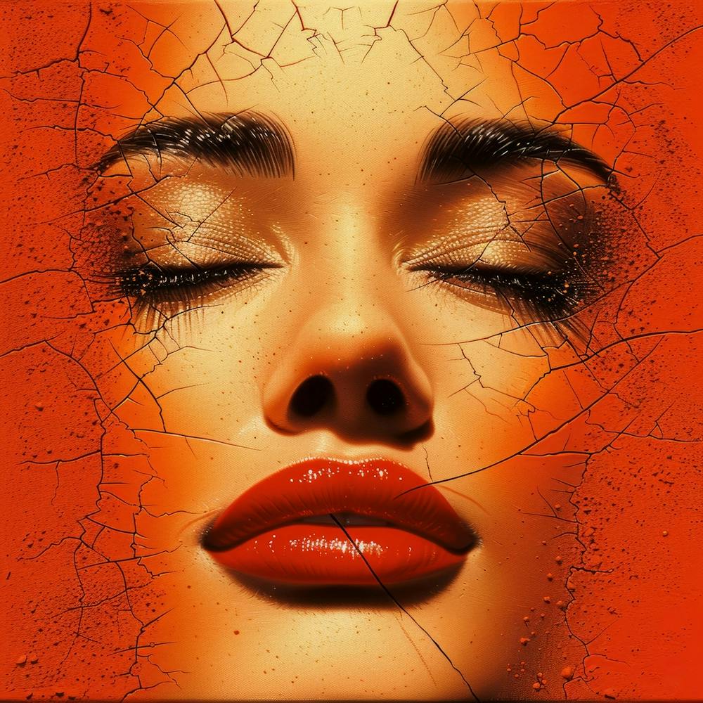 Woman With Red Lips 5