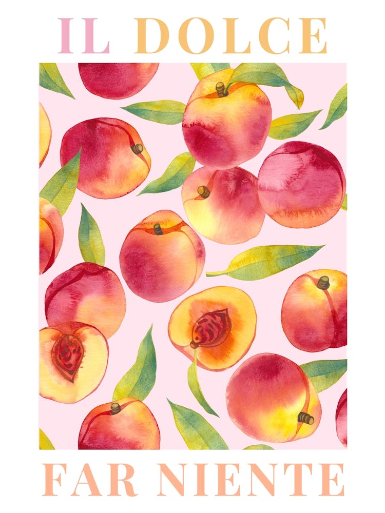 Pfirsiche, Frucht-Poster