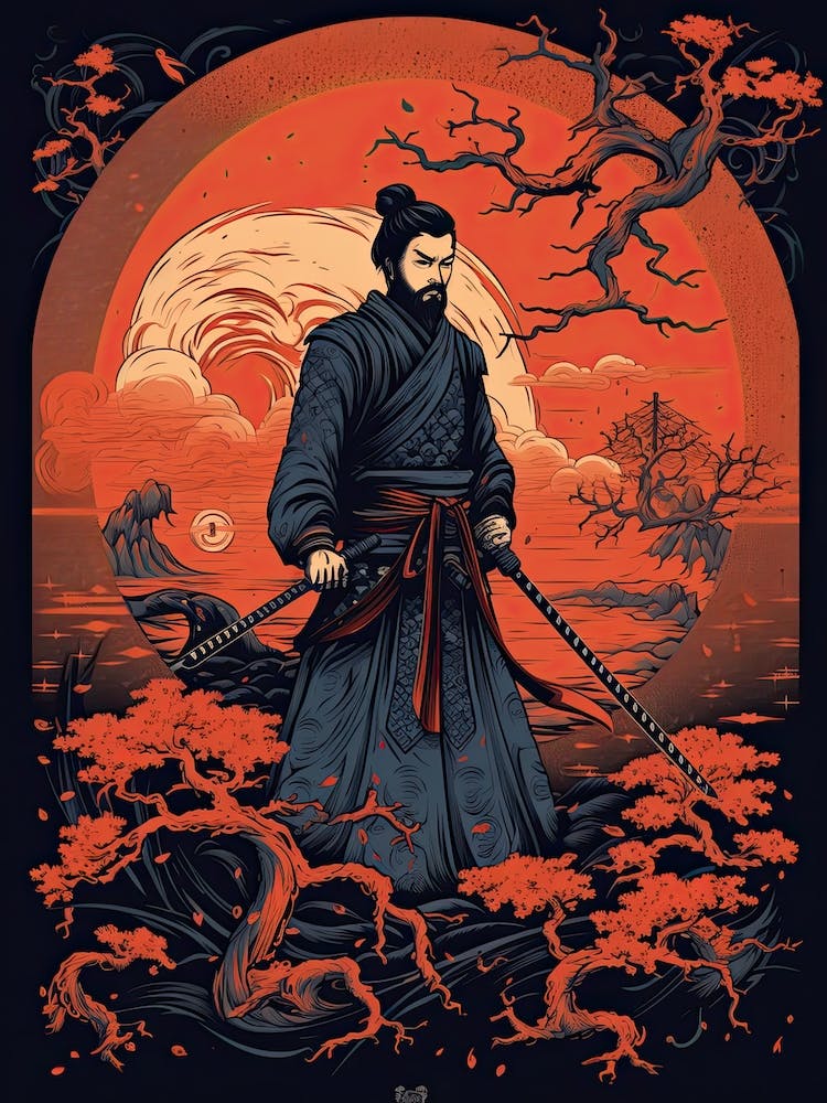 Samurai Edo Kiriko Illustration 3