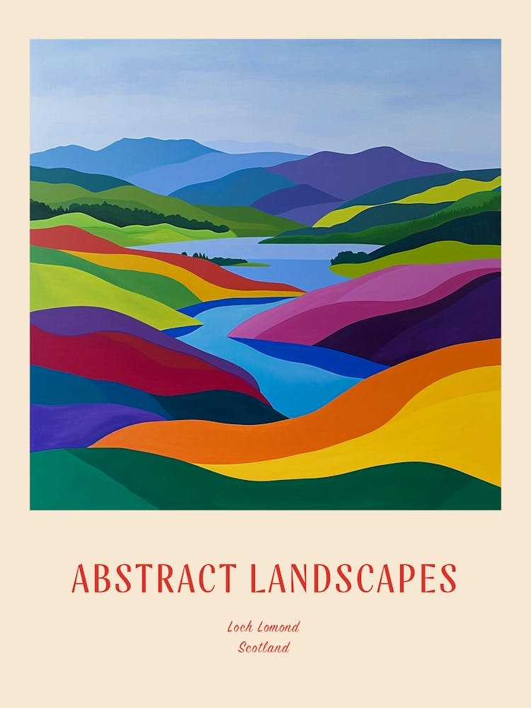 Colourful Abstract Loch Lomond Scotland 1 Poster
