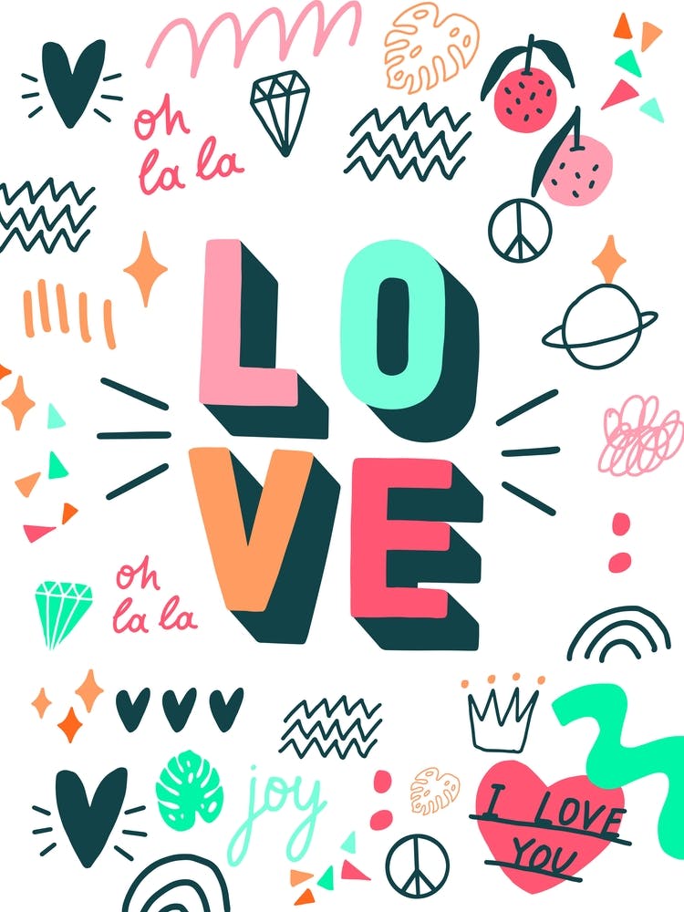 Love Pop Wall Illustration
