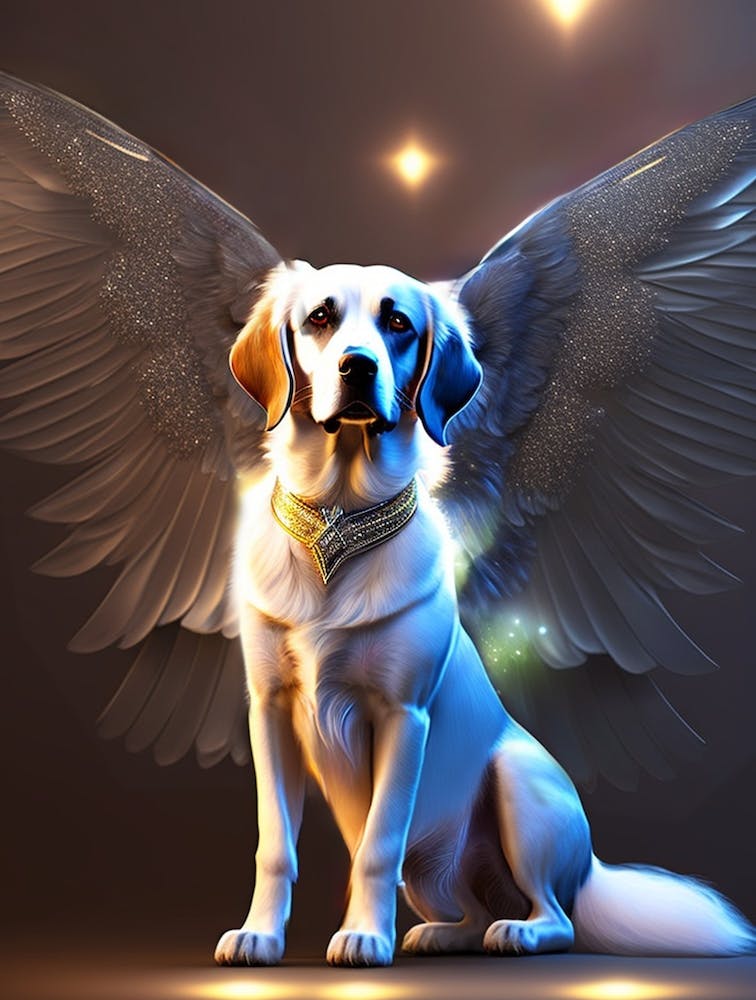 Dog With Angel Wings