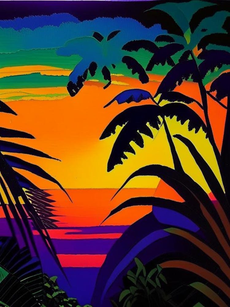 Tropical Matisse Inspired Sunrise