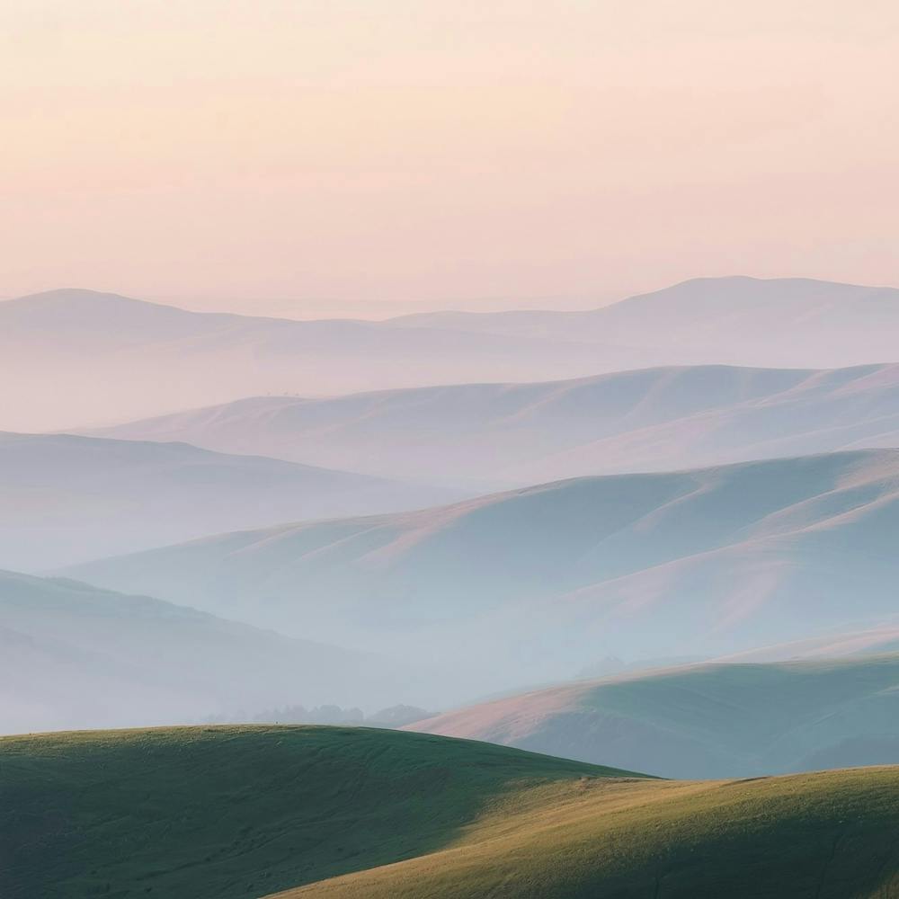 Sunrise Over The Rolling Hills