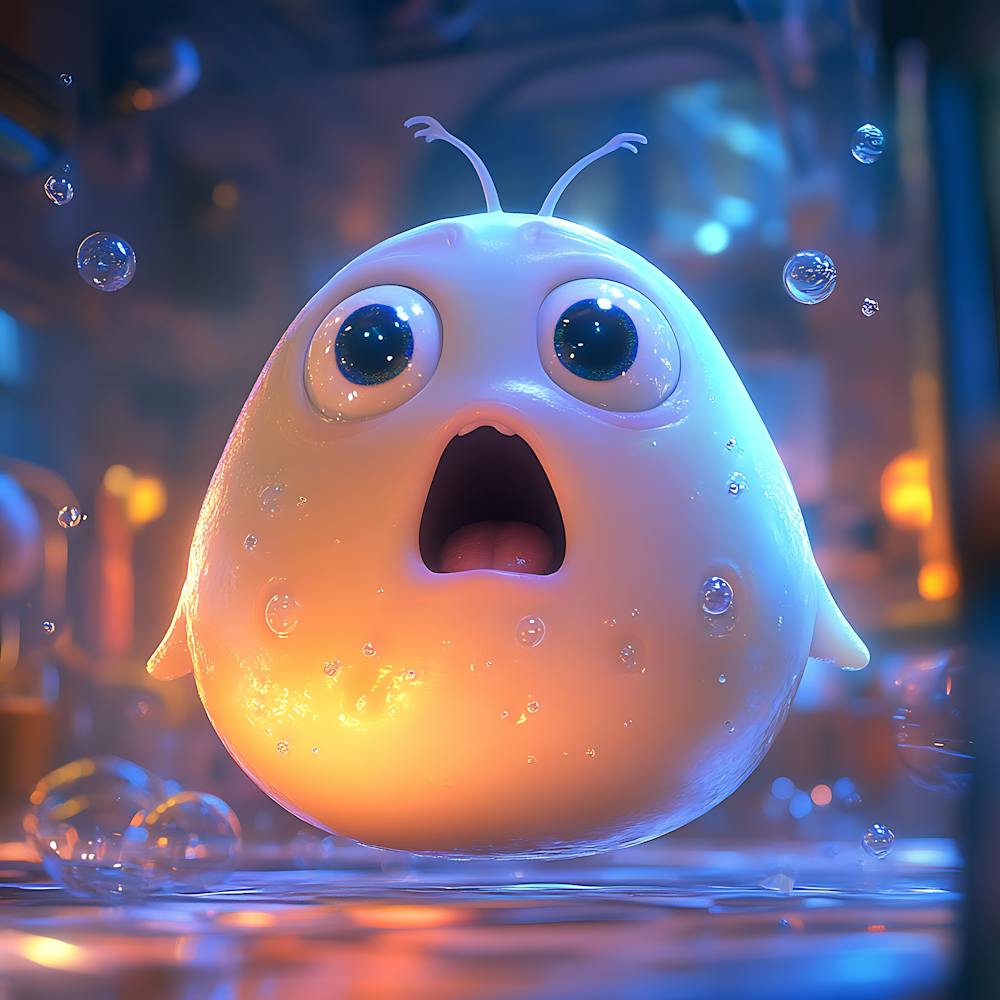 Astonished Alien in Futuristic Scene 4