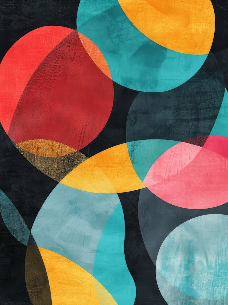 Abstract Circles Canvas Print 2