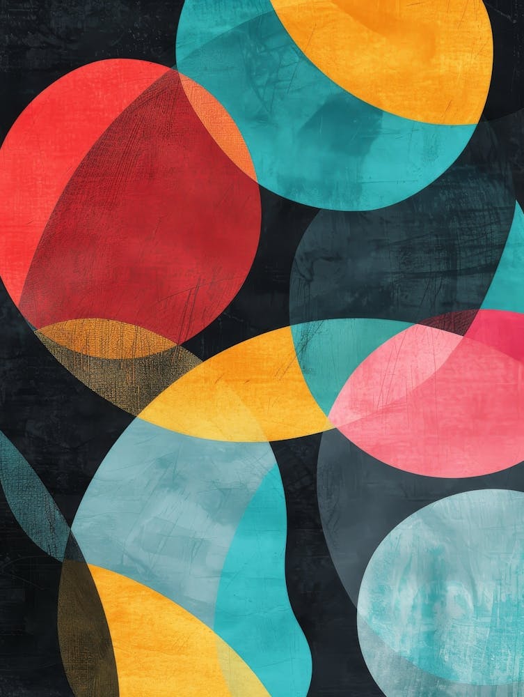 Abstract Circles Canvas Print 2