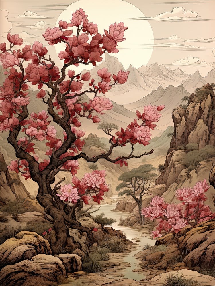 Chinese Plum  Flower Victorian Style 3
