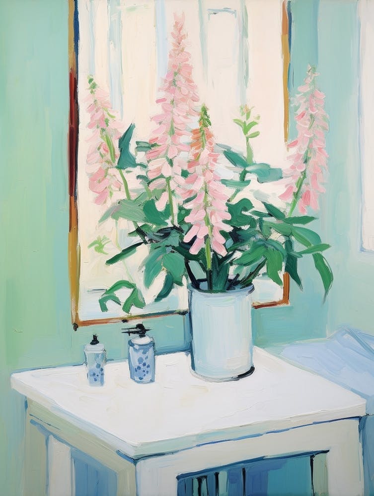 A Vase With Foxglove, Flower Bouquet 4