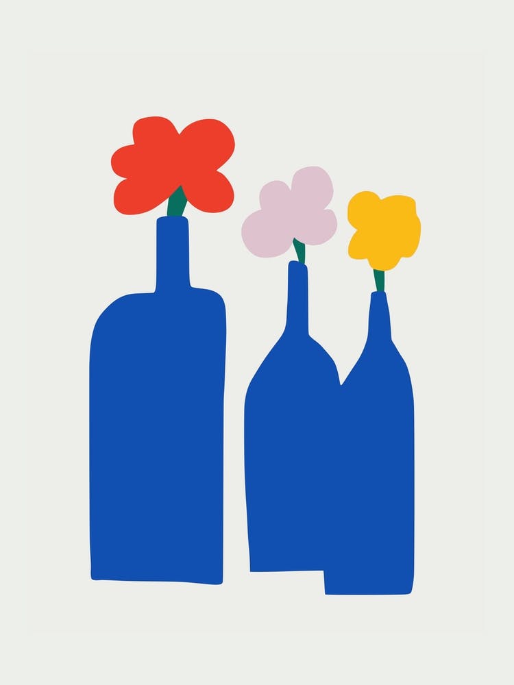 Blue Bottle Vase